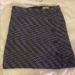 Blue tweed loft skirt